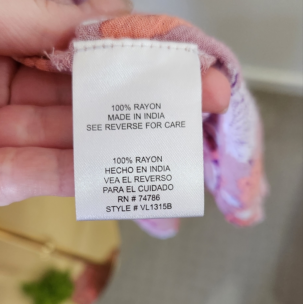 Patrons of Peace Multicoloured Floral Cape/Kaftan/ Size L - Picture 6 of 9